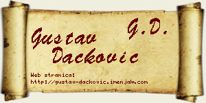 Gustav Dačković vizit kartica